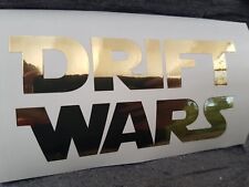 Gold Chrom Drift Wars Aufkleber Auto Sticker Tuning Racing JDM Schocker Driften