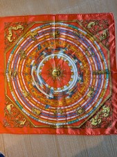 Hermès  Einstecktuch "Dies et Hore"  42 x 42  Seide