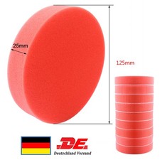 10tlg Polierteller Polier Set 125mm Polierpads Klett Polierschwamm Polierscheibe