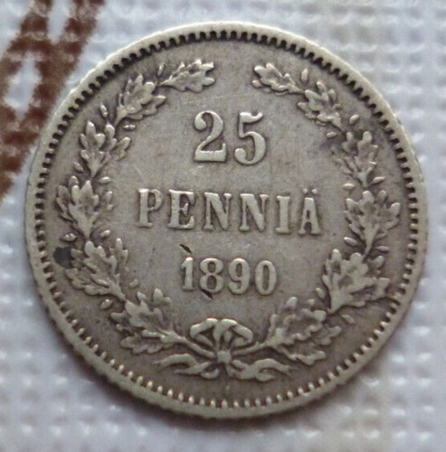 Penniä silber 1890 - 25,