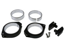 Blinkerhalter CNC Alu Highsider Motorrad Set schwarz für M8 Gewinde.50-52-54 mm