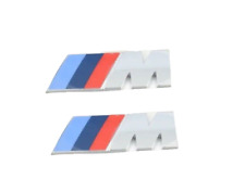 2x Original BMW M Emblem Chrom