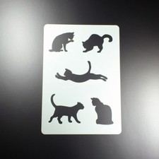 A4 Schablone Katze 5 Kätzchen