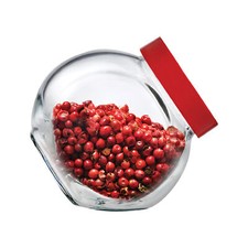 Bonbonglas Vorratsdose Glasbehälter mit Kunststoffdeckel 1,5 L rot Pasabahce