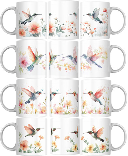 Aquarell vogel kolibri blumen - aquarell,