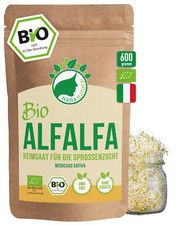 Bio Alfalfa Sprossen Samen 600g | Keimfähige Alfalfasamen zur Sprossenzucht