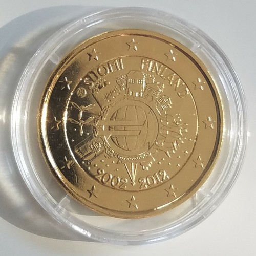 Euro münze vergoldet - euro,