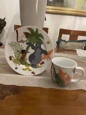 ? Disney WMF Kindergeschirr Set Dschungelbuch Baloo Mowgli Kaa 2 Tgl Vintage ?