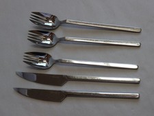 Wilkens Edelstahl Besteck, 2 Messer, 3 Gabeln, Design W.Storr Angolo