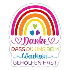 Beim Wachsen Geholfen Danke Abschied Aufkleber Sticker, max. 10 x 10 cm