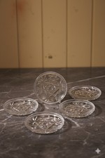 Elegante Kristall-Untersetzer, Ø 15 cm (5er-Set)