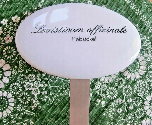 Kräuterschild oval porzellan - kräuterschild, oval,