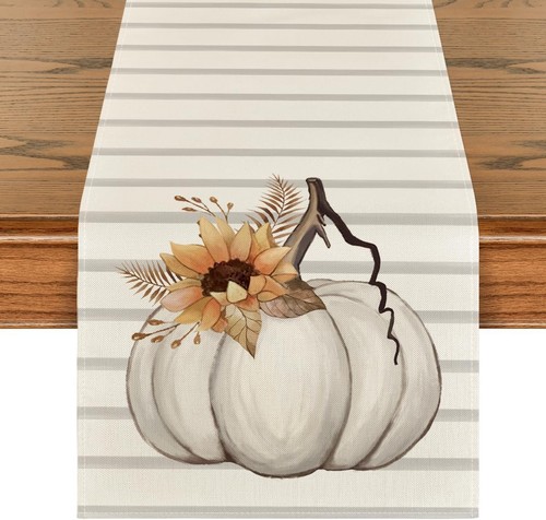 Tischläufer herbst streifen - herbst,