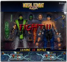 McFarlane Toys Mortal Kombat Klassic Liu Kang vs Reptile 2er Figuren 18 cm Neu