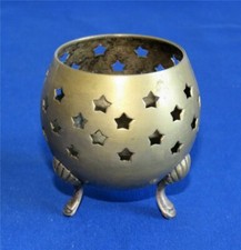 Altes Messing Windlicht Sterne