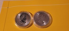 Silbermünzen 1 oz×2 Stück Maple Leaf 2015 und 2020