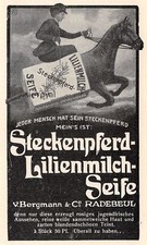 Steckenpferd Lilienmilch-Seife - Reklame - 1908 - Historische Werbung ~8x14cm