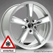 17 Zoll DW3 Alufelgen 7x17 5x110 ET38 silber mit Edelstahlinlays für Opel
