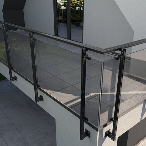 Aluminium glasgeländer - aluminium,
