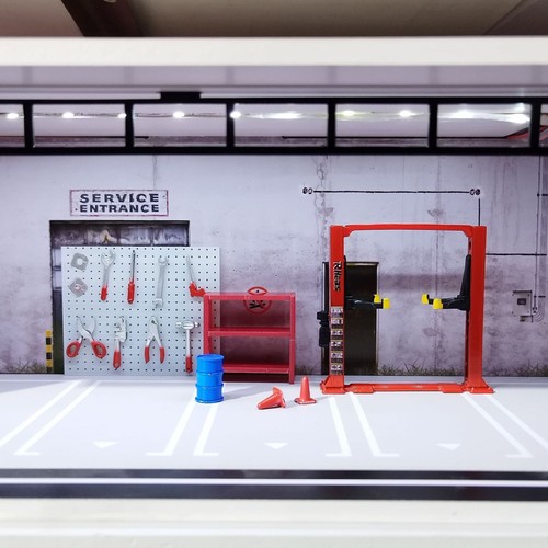 Diecast garage diorama - 1/64,