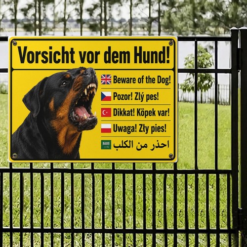 Achtung rottweiler hundeschild - achtung,