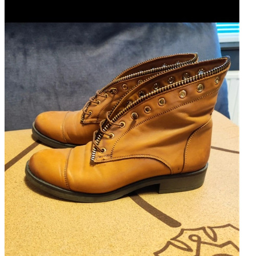 Braune reitstiefeletten - braune,