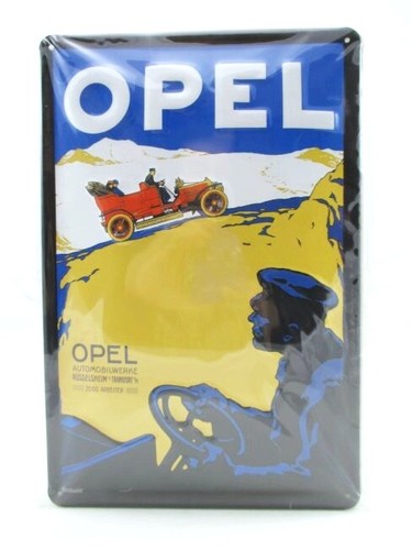 Blechschild opel auto - blechschild, metall
