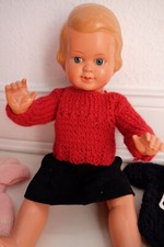 Puppe Marke Storch Nr. 38 + Kleidung 