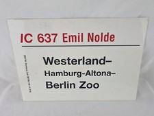 Zuglaufschild DB - IC 637 Emil
