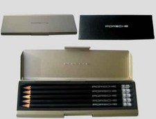 Seltene Metallbox 5 Bleistifte/Radiergummi"PORSCHE LUXUS LIMOSINEN"(OVP) Werbung