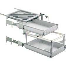 HETTICH Systema Top 2000 Container-Set Sil Sys,Voll-/Überauszug,ET 530,alu