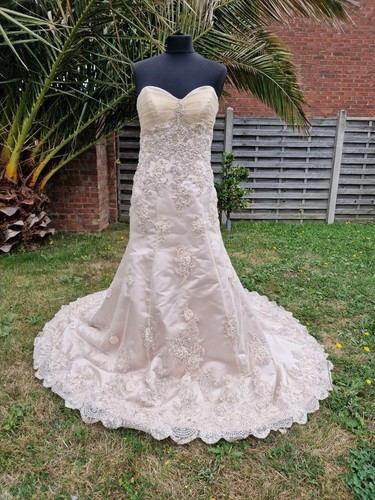 Cremefarbenes brautkleid - cremefarbenes,