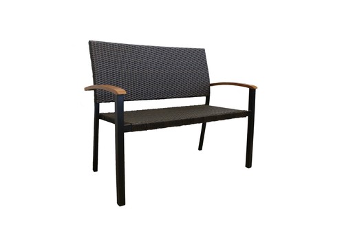 Polyrattan gartenbank braun - polyrattan,
