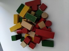 Baustein-Konvolut aus Holz - DDR-Zeit