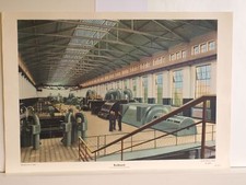 Kraftwerk AEG Maschine Generator Motor Stromerzeugung 1958 Schul-Wandbild 92x64c