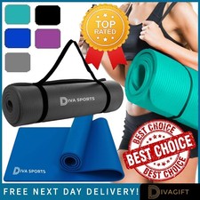 YOGAMATTE 15MM DICK GYM TRAINING FITNESS PILATES TRAININGSMATTE RUTSCHFEST 60x185CM 