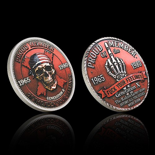 Gen skull challenge coin - gen,