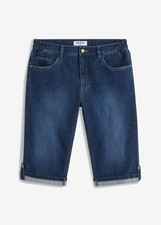 Neu Long-Jeans-Bermuda mit Bequembund Gr 40 Blau Herren Shorts Pants Kurz-Hose