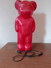 Original Lumibär Rot Elmar Flötotto 58cm Designerlampe Bär stehend 1990er Jahre