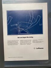 Lufthansa Senator Sleeper Boeing 747 Original 1980 Vintage Ad Werbung Reklame