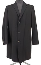 Hugo Boss Herren Mantel Gr.54 Schwarz Schurwolle Beimischung Klassisch