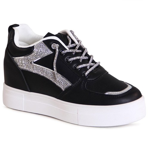 Damen keil sneaker glitzer - keil,