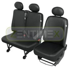 Sitzbezüge Schonbezüge SET QA für VW T4 Transporter Kunstleder schwarz