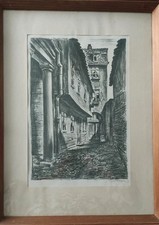 Berlin Alter Hof an Fischerbruecke - Arno Mohr 1953 - Lithographie - sign. u.r.