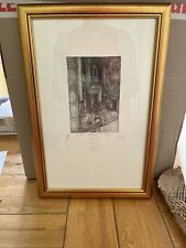 Branko Modic "Split MDCC" Radierung Druck Künstler Proof signiert 15 x 10 cm - gerahmt