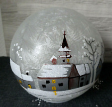 LED Leuchtdeko-Glas-Kugel-Ø 15-Frostoptik-Winterdorf-beleucht.Tisch/Fensterdeko*