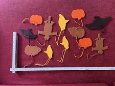 Halloween -Filzdekohänger, Set 12teilig, neu, Kürbis, Igel, Rabe, Vogelscheuche