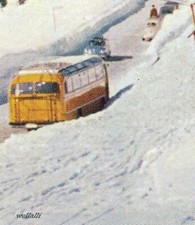 Rarität Post-Omnibus gelb PKW VW Skilift Schlepplift Roßfeld 11.2.1963 Ammon