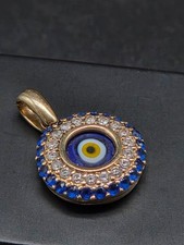 Anhänger Gelbgold 585 / 14k Nazar Amulett / Auge er Fatima Türkei Griechenland