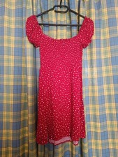 Sommerkleid Rot Blümchen S